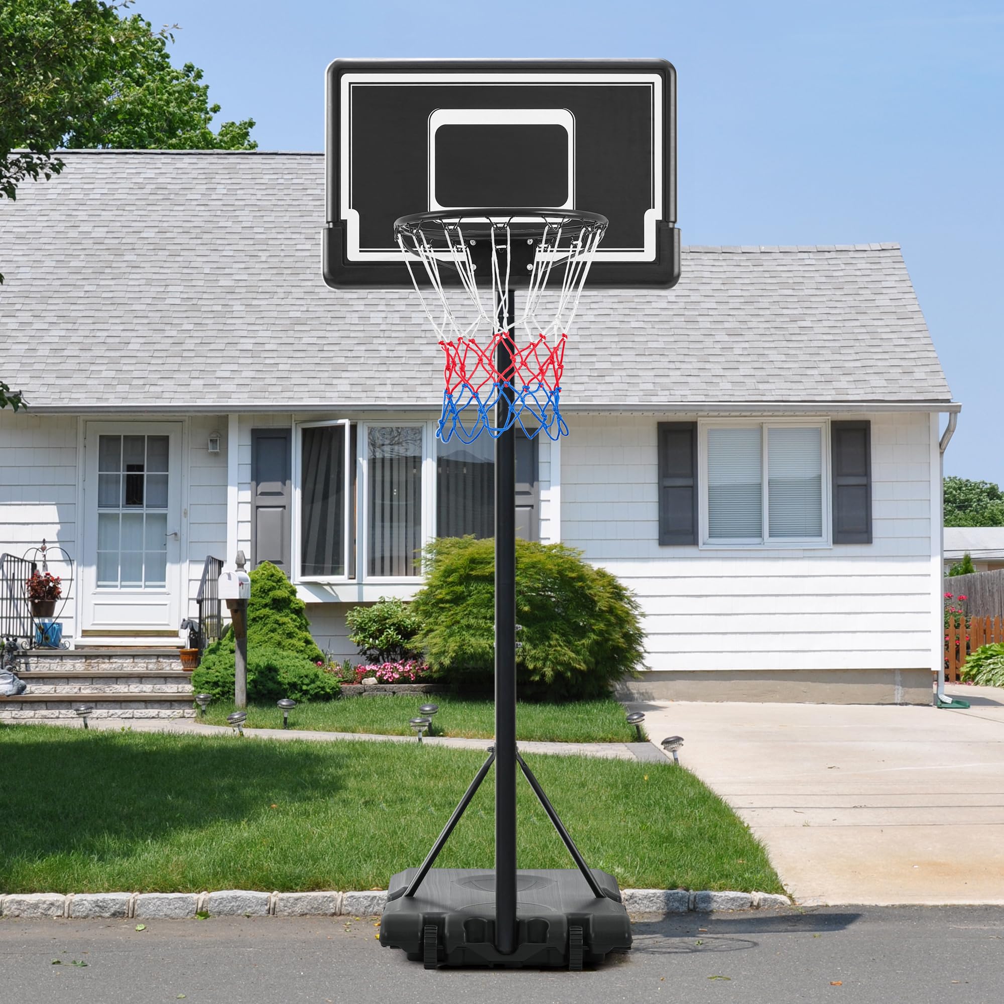 Yaheetech Mobiler Basketballständer Höhenverstellbarer Basketballkorb Korbanlage mit Rollen Basketballanlage für Indoor/Outdoor Verstellbare Korbhöhe