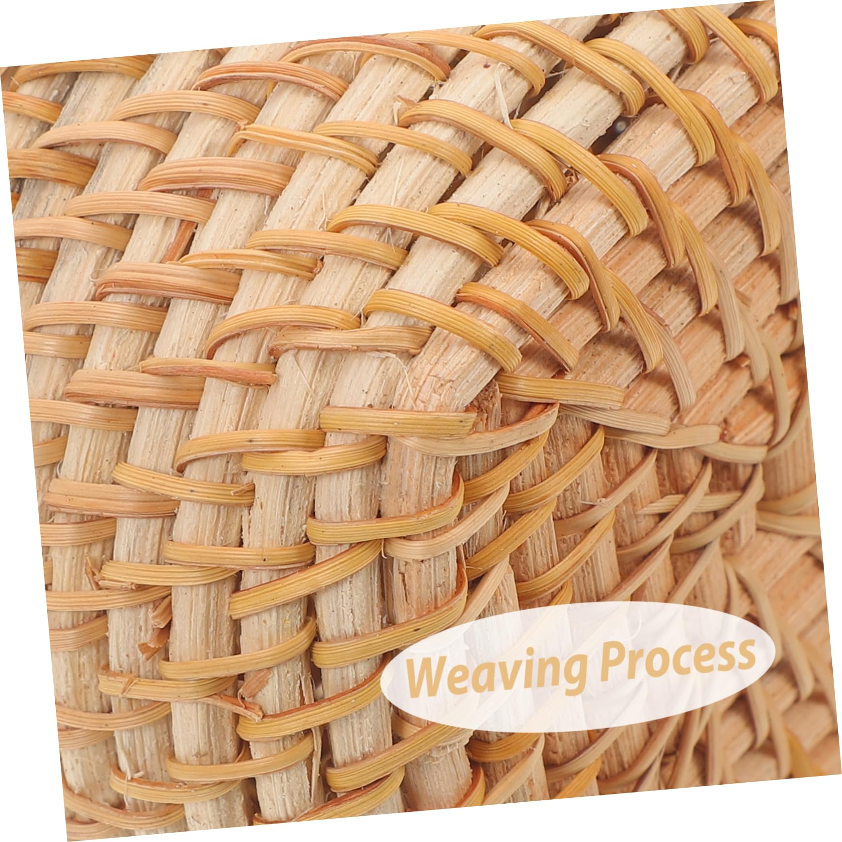 NUOBESTY 4 Pezzi Portapenne in Rattan Unico Portapenne da Ufficio per Scrivania Stile Naturale Rattan E Capacità