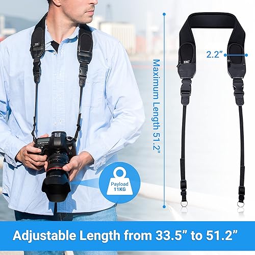 Miniatura 4 de Correa de cuello para cámara DSLR, correa de hombro de neopreno suave para Canon EOS R5 R6 5D Mark IV 6D Mark II SL3 SL3 SL2 T8i T7 T7i 90D 80D