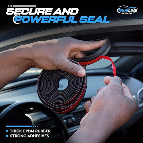 Vista 3 de TRUE LINE Automotive Tira de goma para parabrisas delantero de automóvil de 13 pies – Sellado de goma para puerta de ventana – Kit de moldeo por