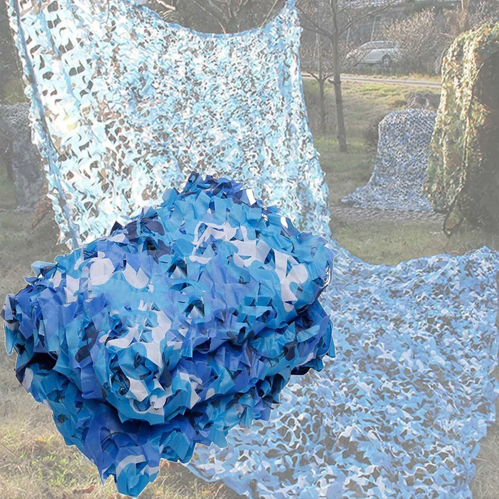 Camouflage netting, 210D Oxford Cloth, Reinforced Camouflage Net, Privacy Screen(3x5m/9.8x16.4ft)