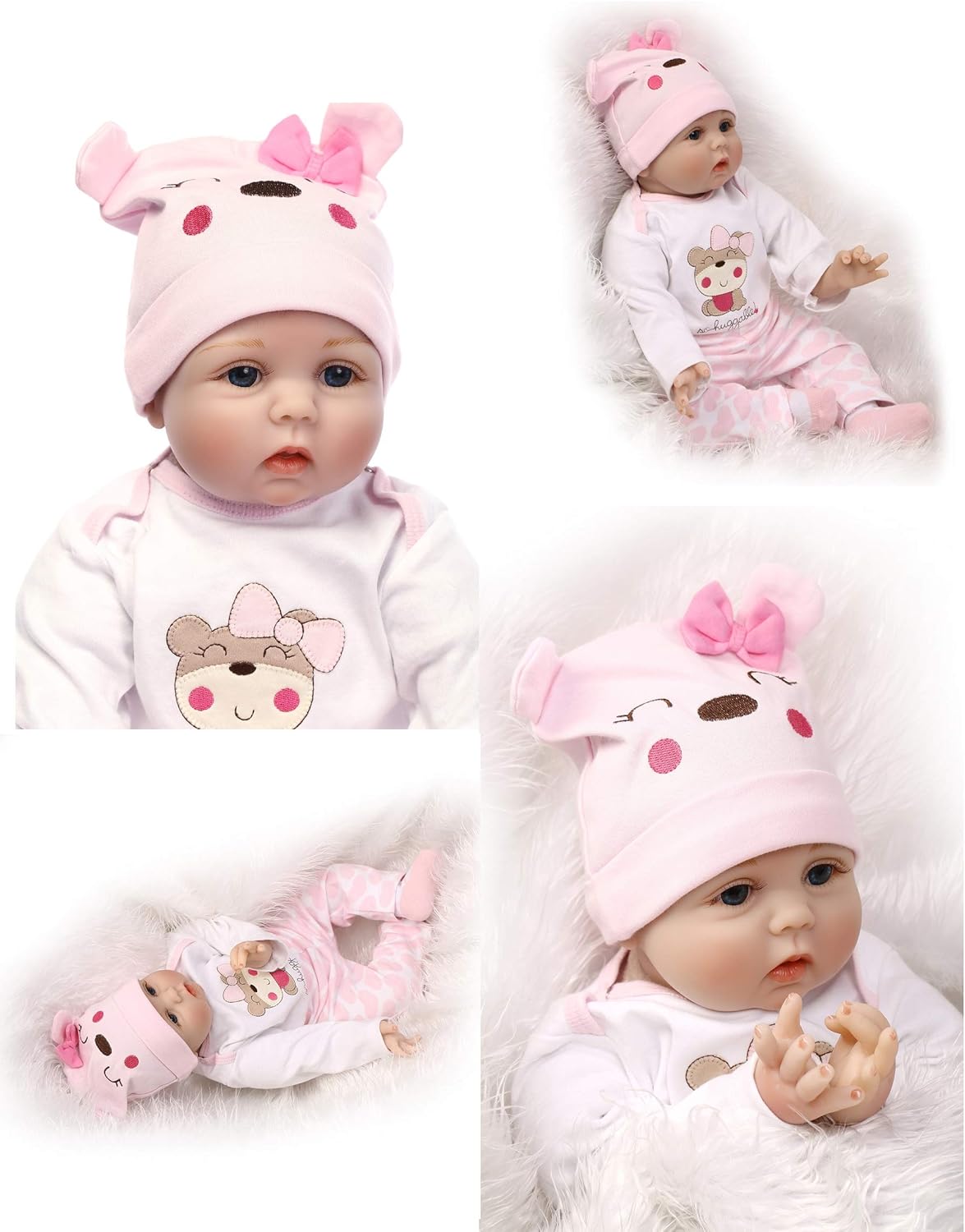40% оƒƒ Dіѕсоunt Weighted Body Reborn Baby Dolls Girl Vinyl Silicone Handmade Real Life 22 Inch Newborn Baby Doll