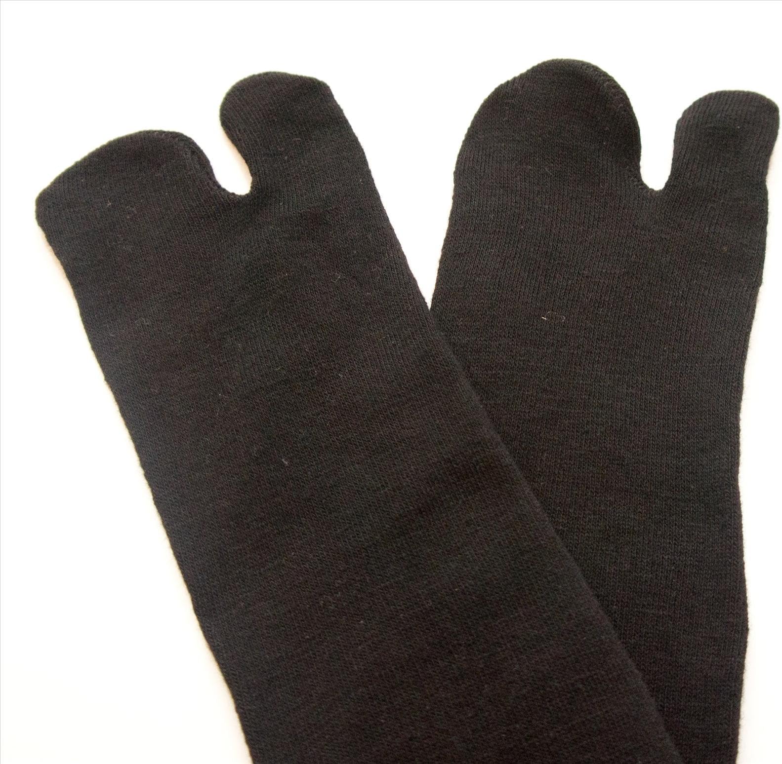 TABI Socks, Geisha,Geta Kimono,Japanese 100% Cotton Comfy Ninja, Ninjutsu Tabi Socks Improved, (CNA) Black Senior/Adult