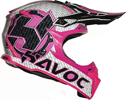Miniatura 4 de HAX Fullface - Casco todoterreno para adultos, cuatrimoto, motos de nieve