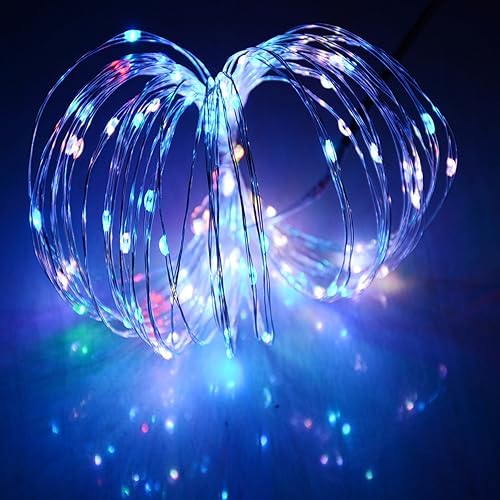 Miniatura 8 de ANJAYLIA Luces de hadas, paquete de 4 tiras de luces que funcionan con pilas, 30 luces LED parpadeantes de 10 pies para bodas, dormitorios, fiestas,