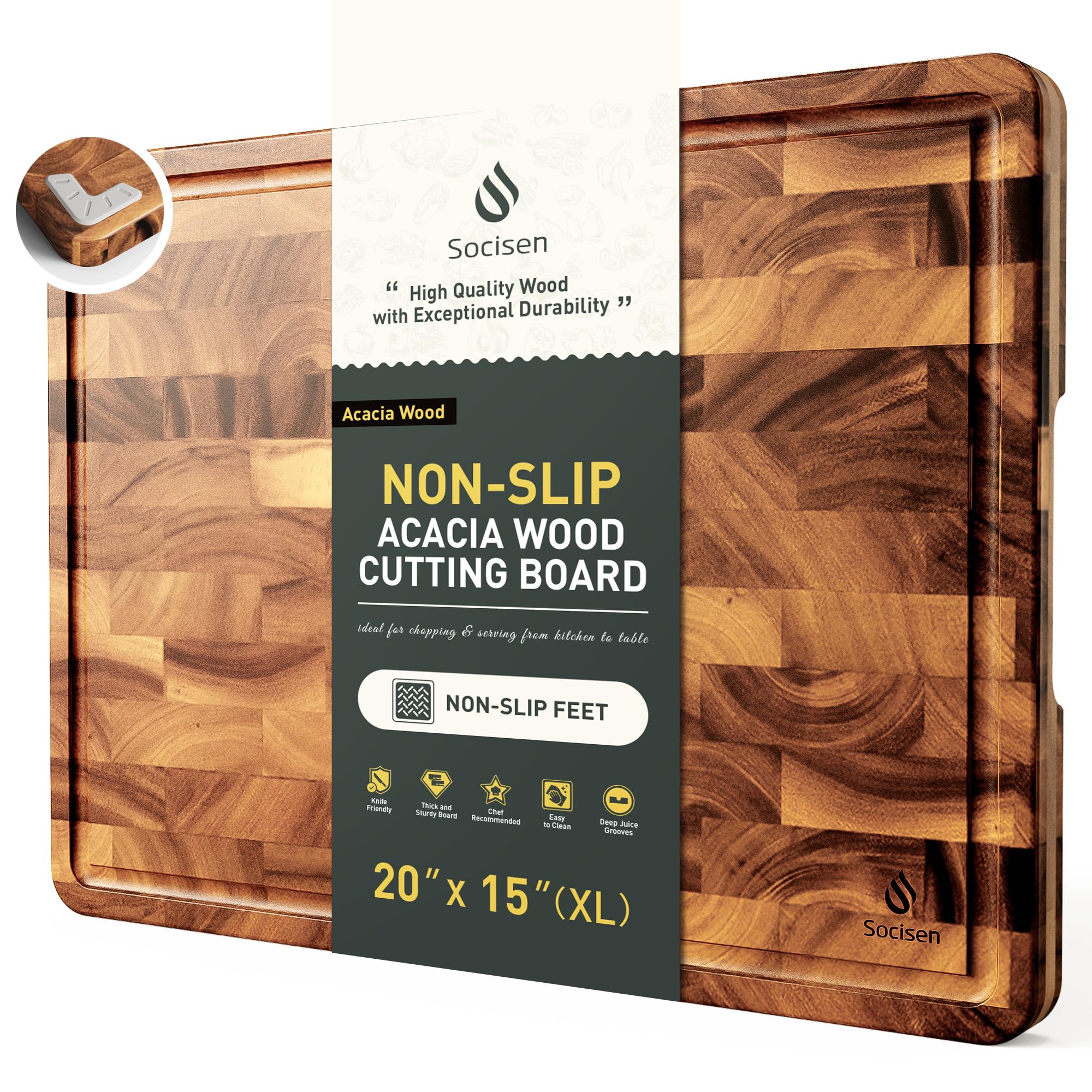 Socisen Acacia Workshop Cutting Board