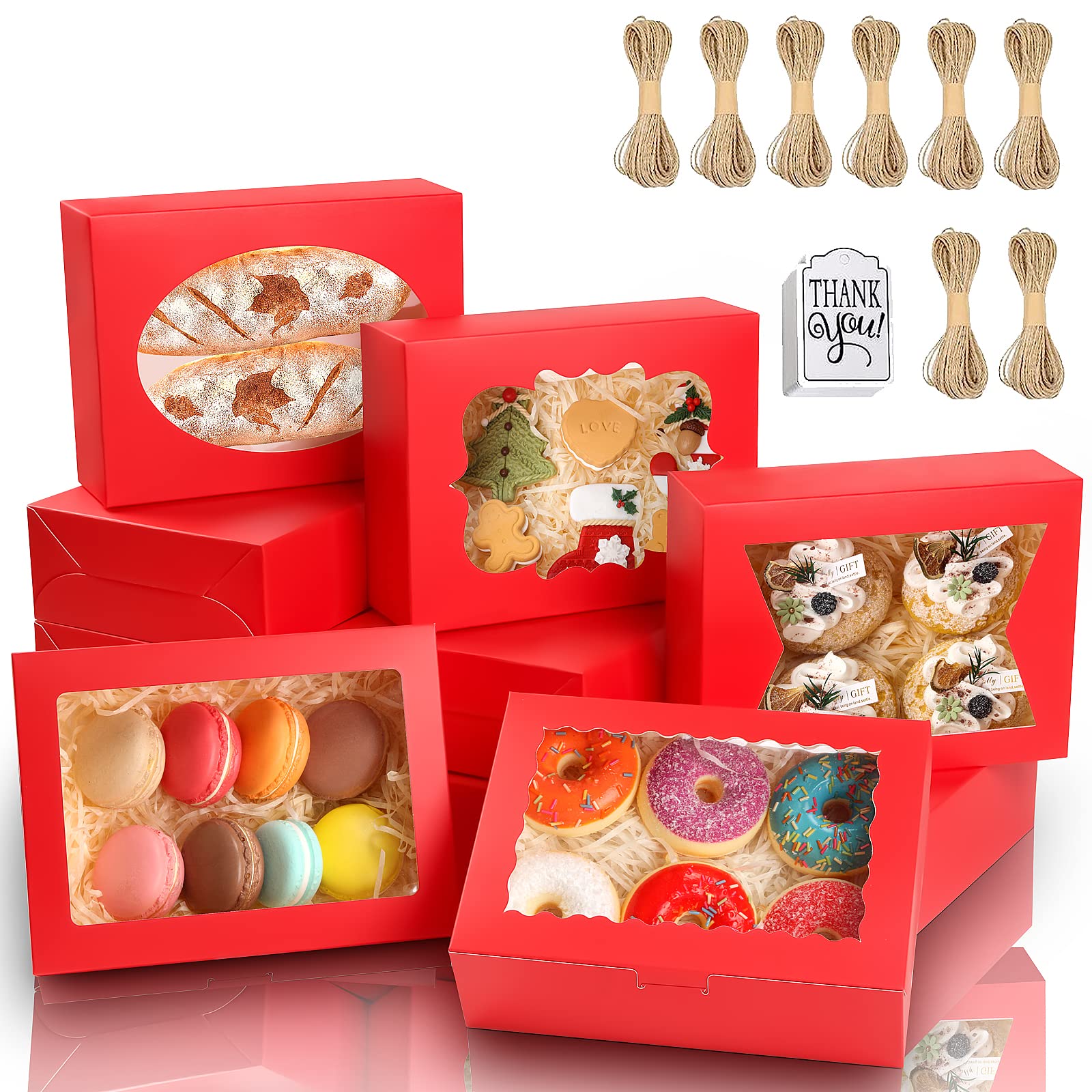 Amazon.com: KPOSIYA 65 PCS 8x6x2.5 Inch Cookie Boxes with Window