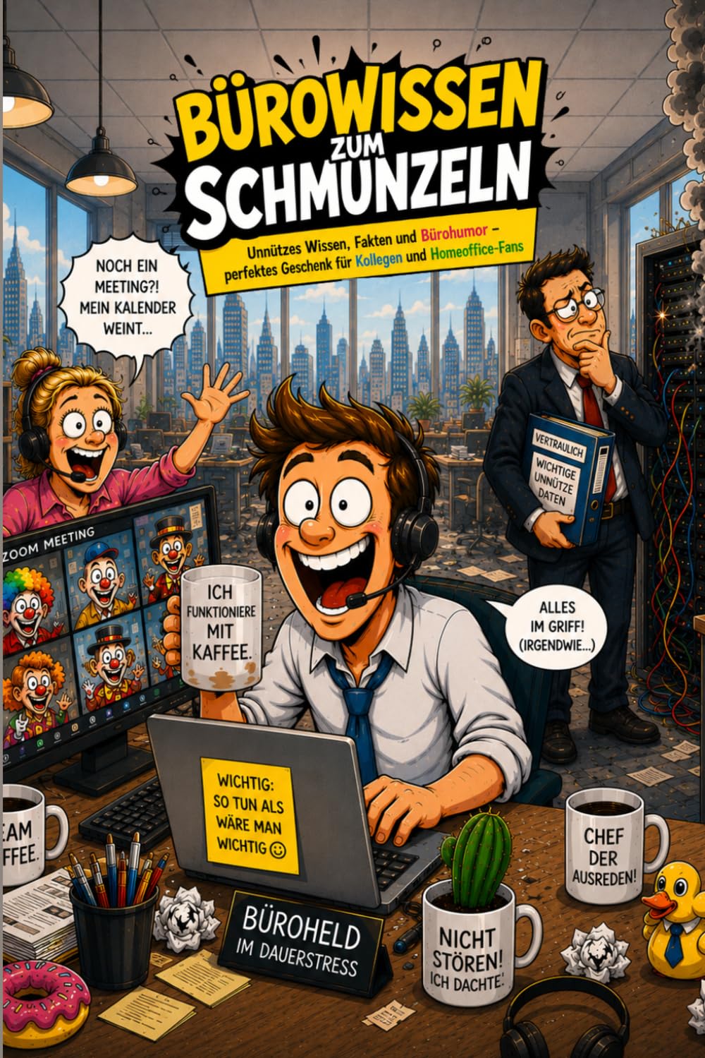 Bürowissen zum schmunzeln - unnützes Wissen, Fakten und Bürohumor - perfektes Geschenk für Kollegen und Homeoffice Fans: Lustiges Geschenk für ... Witze, Chef, IT, Wichteln, Arbeitskollegen