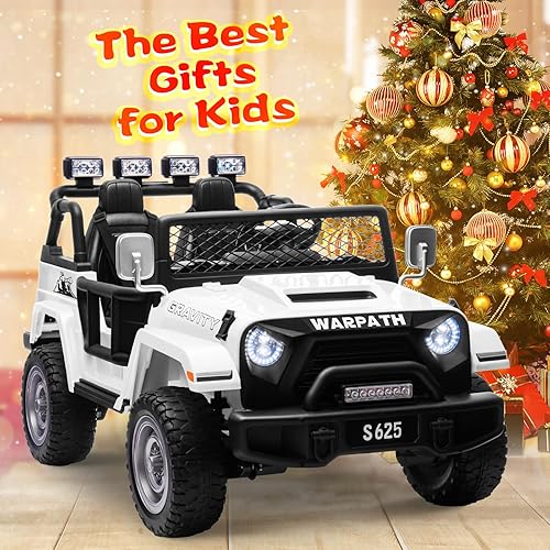 Miniatura 9 de OTTARO Camión de automóvil de 2 plazas vehículos eléctricos grandes de 12 V autos eléctricos de 2 plazas con control remoto suspensión de resorte