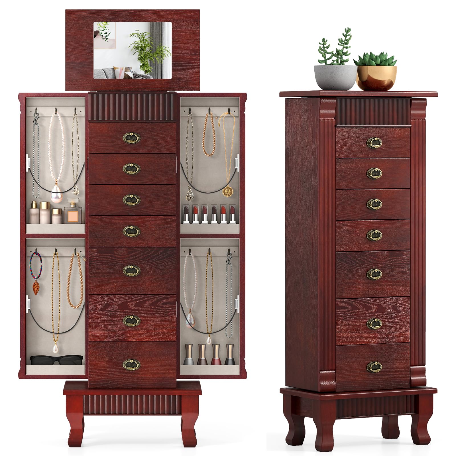 Amazon.com: Byroce Standing Jewelry Armoire Cabinet, Large Jewelry