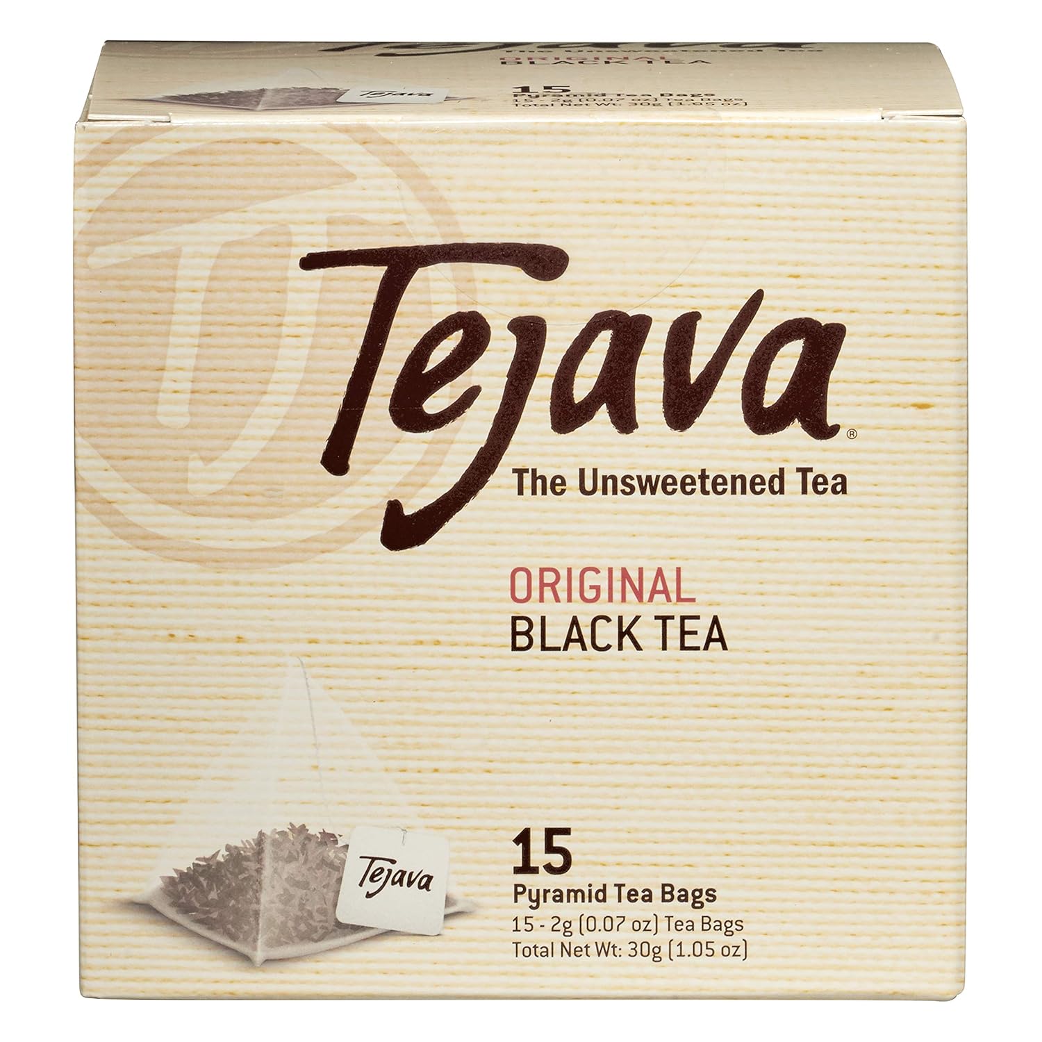 Tejava Original Black Tea Bags, 15 Tea Bags Per Box, Award