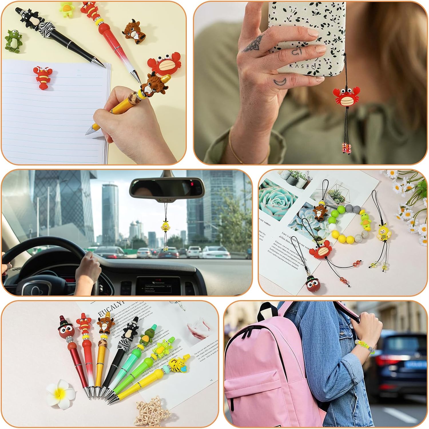 12 Pcs 3D Dragon Silicone Beads for Keychain Making Cute Silicone Charms Unique Focal Beads for Pens Bracelets Lanyards DIY Crafts Jewelry Making - Image 7