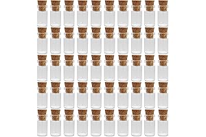 Mini Tiny Clear Glass Jars Bottles with Cork Stoppers