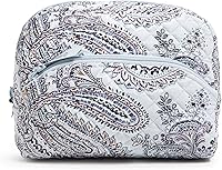 Vista 17 de Vera Bradley Bolsa organizadora de maquillaje cosmético grande de algodón para mujer
