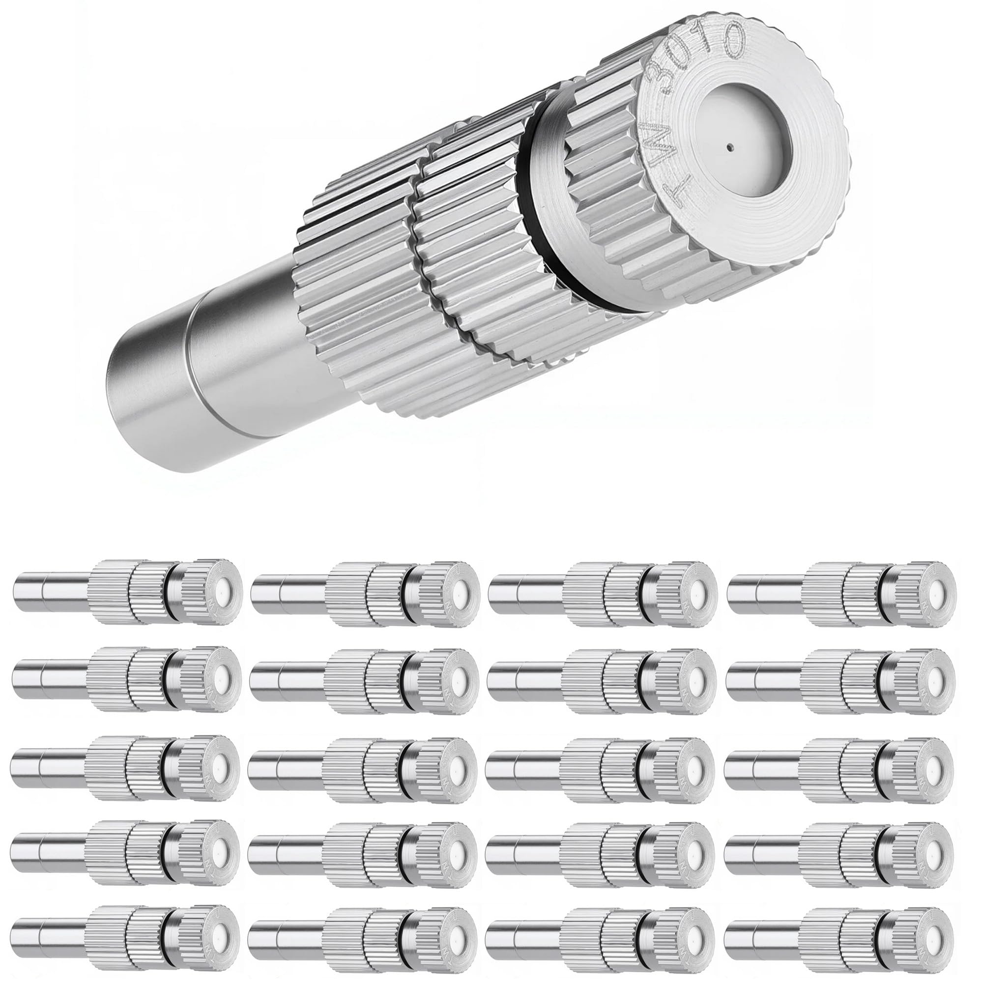 SOHNVWTGD 20 Pcs Brass Misting Nozzles Mister Replacement Nozzles with Fier Mesh Fit 1/4" Water Misting Nozzle Tees, 0.012"/0.3mm Orifice Misting System Heads Sprayer for Outdoor Cooling System