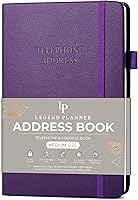 Vista 9 de Legend Planner Libreta de direcciones con pestañas alfabéticas – Libro de contactos telefónicos para números de teléfono, direcciones, contraseñas