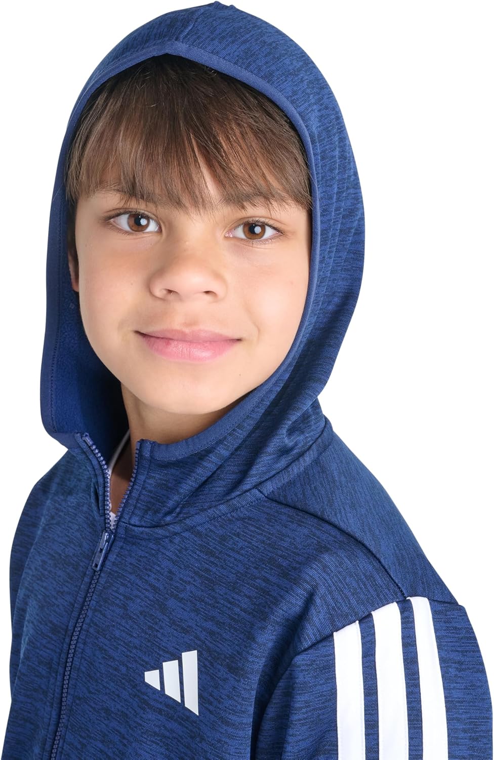 adidas Boys' Fleece 3 Stripe Jacket