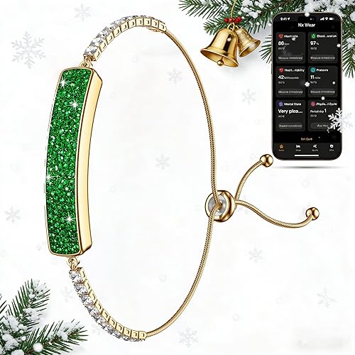 Pulsera inteligente para mujeresniñas, diseño de lujo con diamantes de colores, rastreador de salud y fitness 247 frecuencia cardíaca,