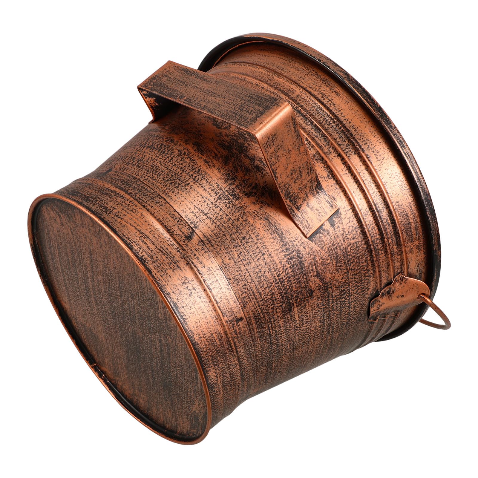 TOYANDONA Feuerfester Ascheeimer mit Deckel aus Stabilem Eisen und Ergonomischem Holzgriff für Kamin und Innenbereich Universell Kompatibler Ascheauffangbehälter