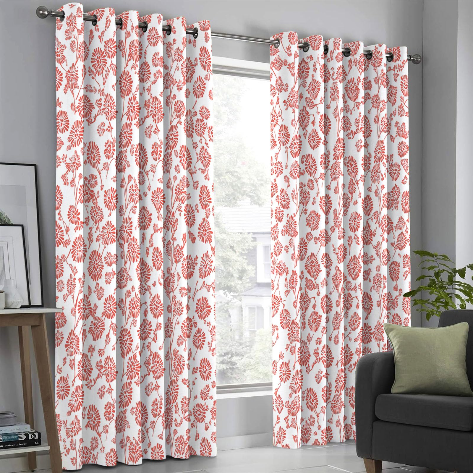 Rideaux occultants anti lumière pour bien dormir lot de 2 rideaux à fleurs roses