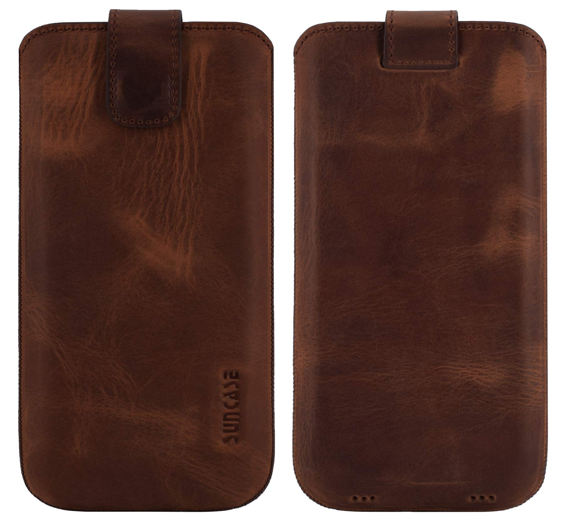 Suncase - Custodia in vera pelle compatibile con Fairphone 3