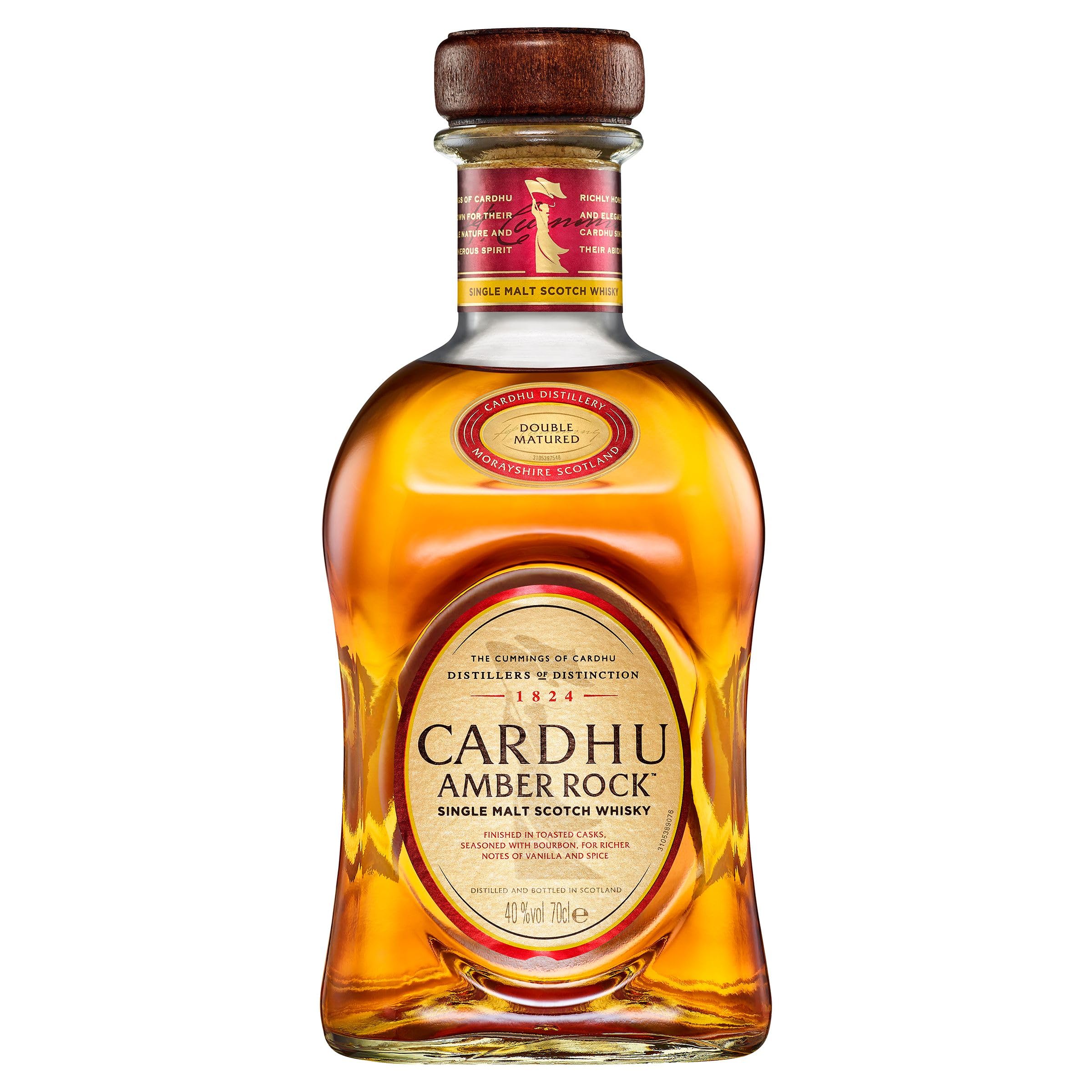 Cardhu Amber Rock Single Malt Scotch Whisky | 40% vol | 70cl | Rich & Mellow | Scottish Whisky from One of the Oldest Speyside Distilleries