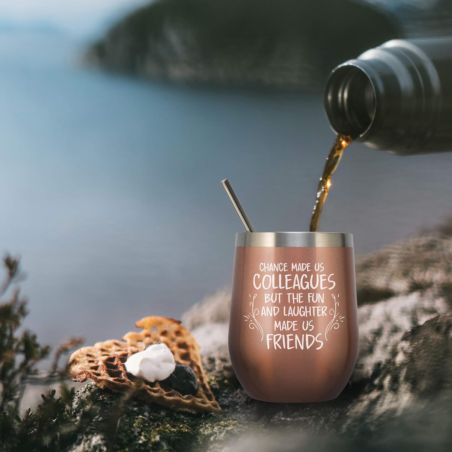 New Deal ElegantPark Graduation Gifts for Women And So The Adventure Begins Wine Tumbler New Jobs Retirement Going Away Gifts for Friends Coworker Teacher Nurse Rose Gold Wine Tumbler with Lid for Women