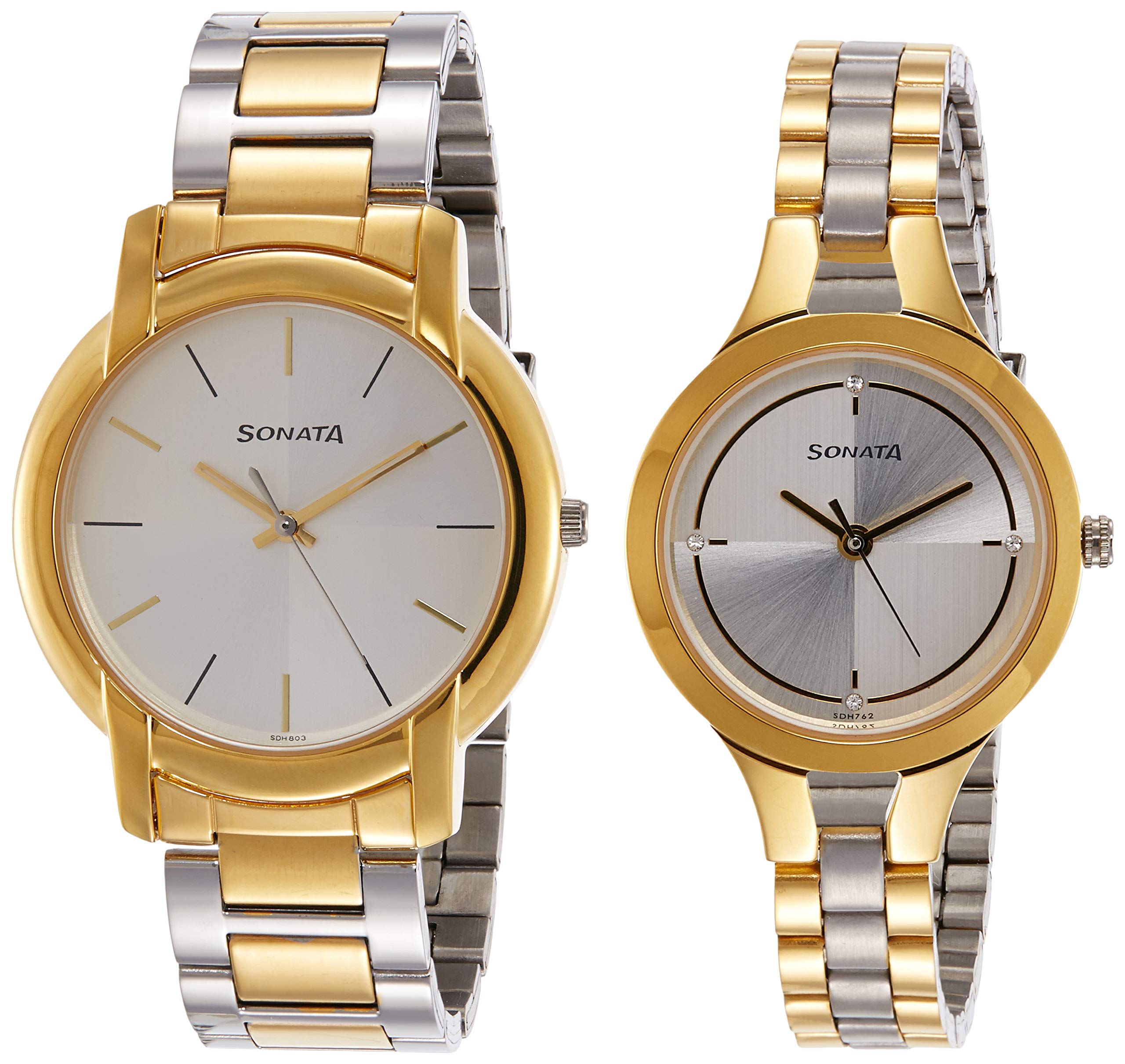 Sonata Quartz Analog Silver Dial Stainless Steel Strap Watch for Couple-NS79548151BM01P (B07FMDHHFZ) Amazon Price History, Amazon Price Tracker