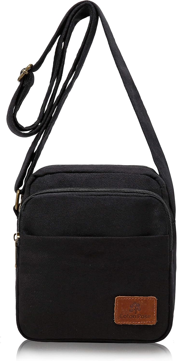 Small Mini Hippie Crossbody Bag Top Zip Canvas Sling Bag Jacquard cloth Hobo Handmade Bags - Image 3