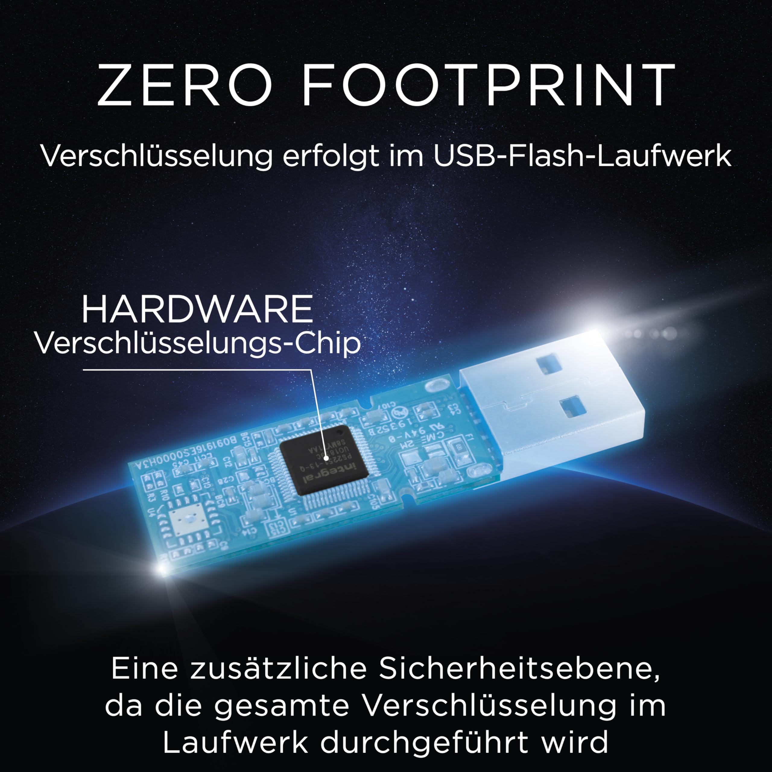 Integral Courier-197 - Chiavetta USB 3.0 da 128 GB, crittografata hardware a 256 bit, certificata FIPS 197, protezione dagli attacchi con password Brute-Force e velocità di trasferimento super USB