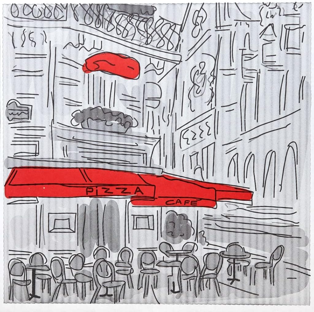 Square Cafe Design B-Flute Corrugated Pizza Box White, 10" Length x 10" Width | 50/Bundle