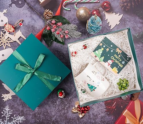 Miniatura 5 de Elephant-package Cajas de regalo de cumpleaños medianas de 8.7 pulgadas con tapa y cinta, cajas de regalo cuadradas  4 unidades (verde), cajas de