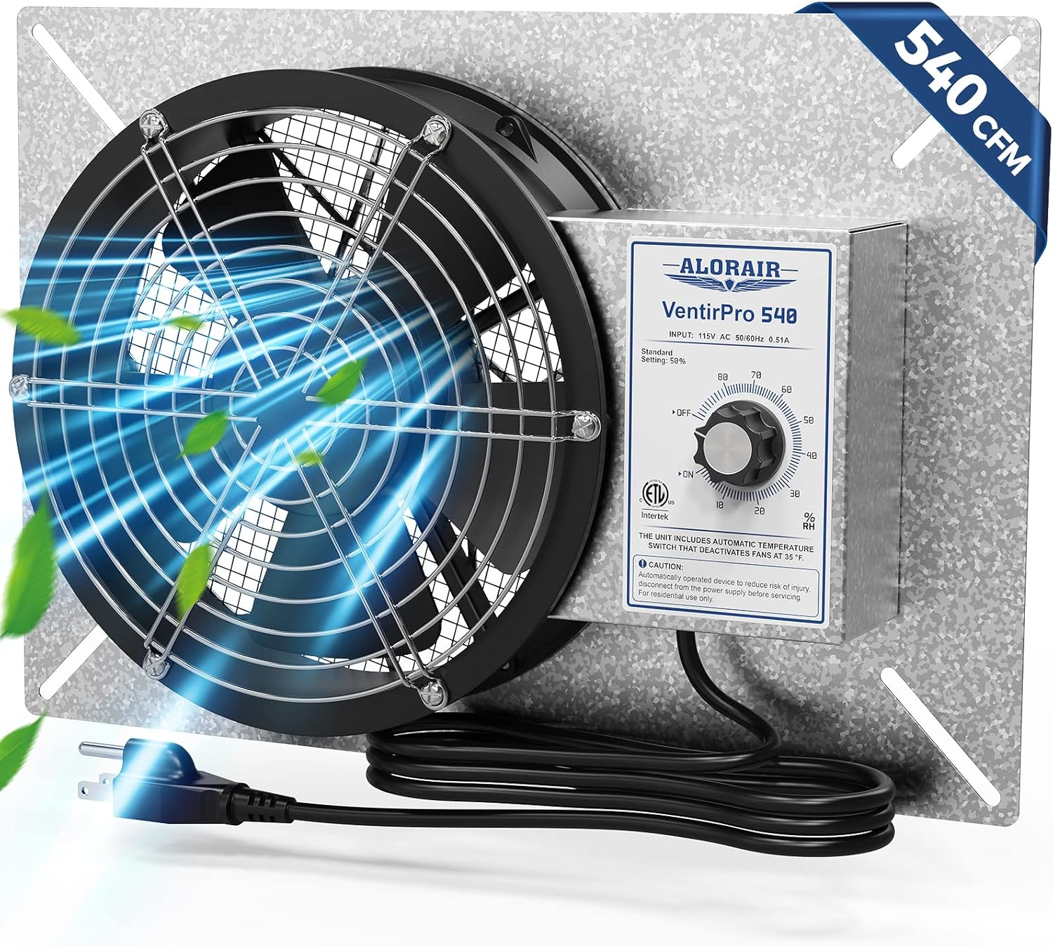 ALORAIR 540 CFM IP55 Grade Crawlspace Ventilation Fans with Humidistat