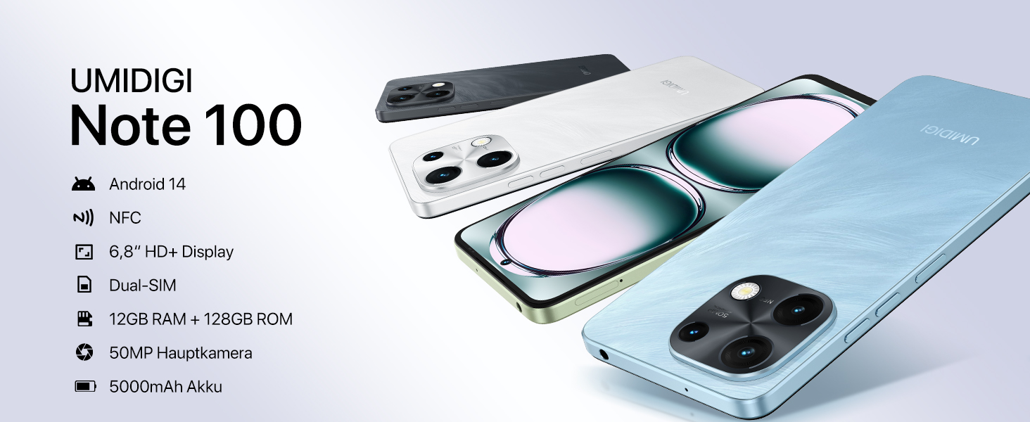 UMIDIGI Note 100 Android スマホ 256GB 50MP Amazon | UMIDIGI Note 100 5G スマホ 16GB+256GB ブラック