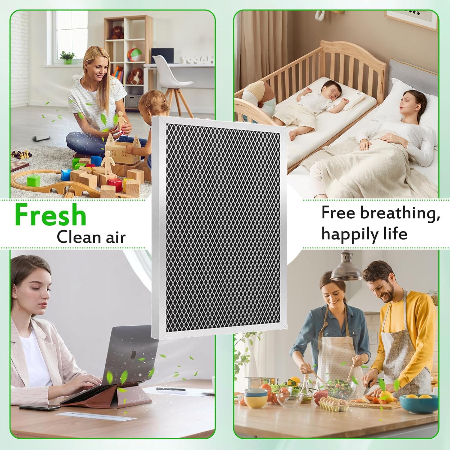 2 Pack 5443 Dehumidifier Filter MERV 8 Replacement Compatible with Dehumidifier Models: 1830, 1850, 1852 and Ventilators 8191, 8192 10x12x1 Filter Upgrade (2)