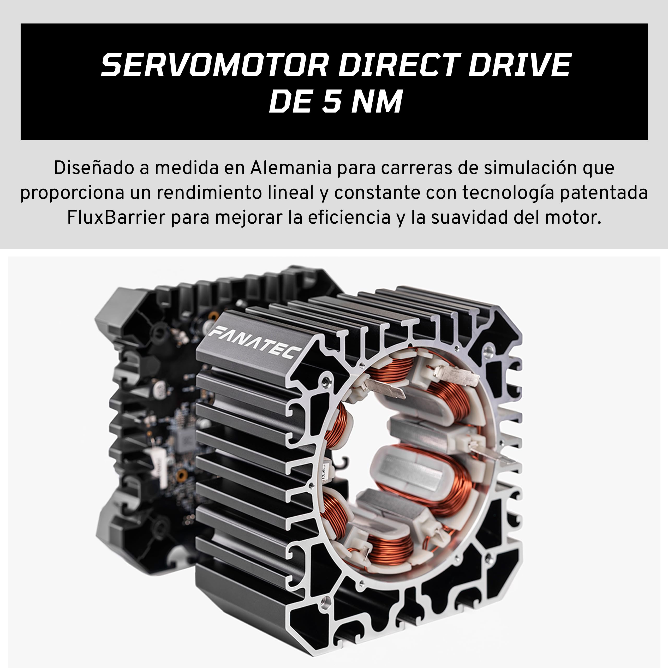 Fanatec Sim Racing CSL DD QR2 Wheel Base – Base Direct Drive 5 Nm, Force Feedback Dinámico, Sistema QR2 de Liberación Rápida Motorsport – PC | Base Direct Drive 5 Nm, Force Feedback dinámico, sistema QR2 de liberación rápida Motorsport