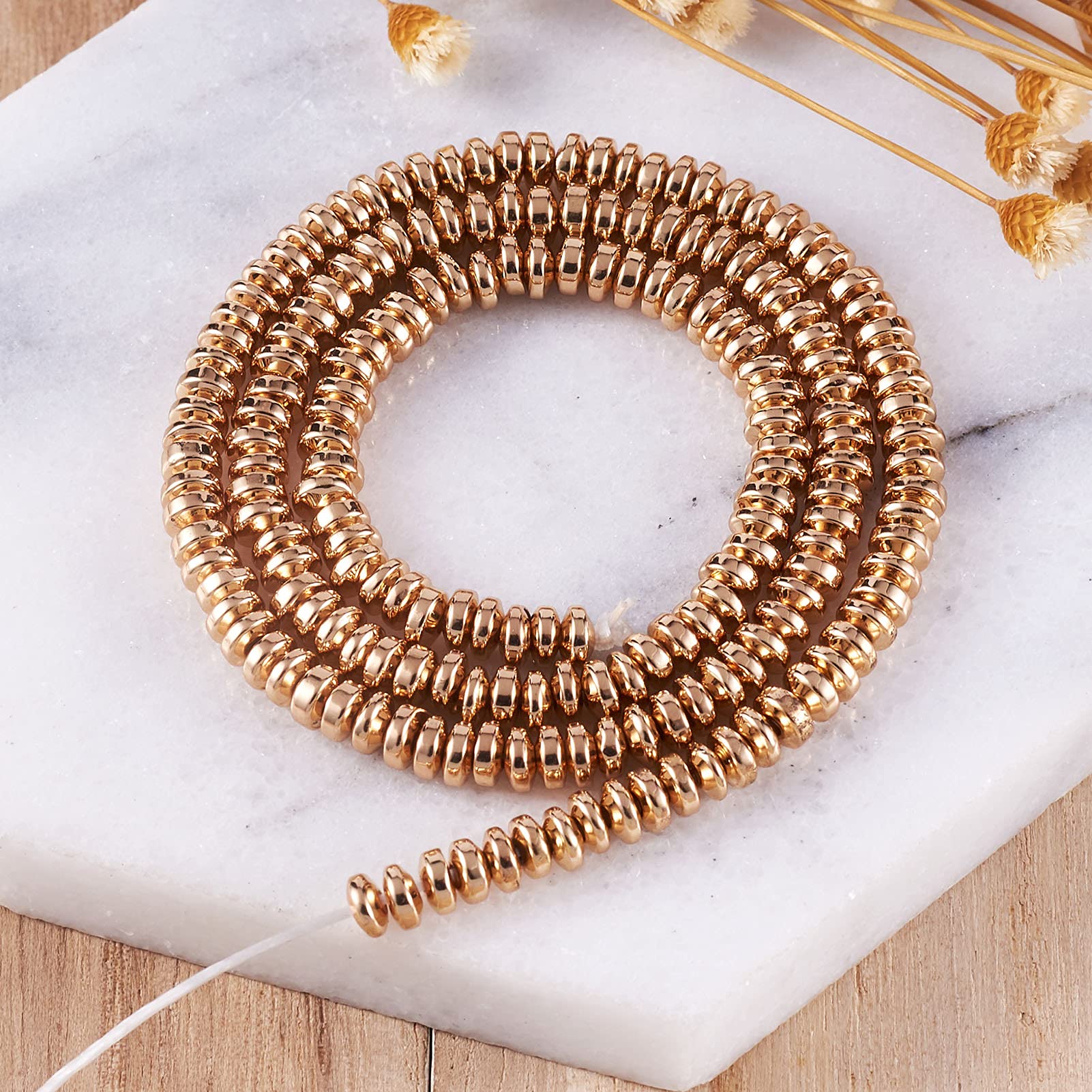 100 Schwarze Rondelle Glasperlen 15x10mm - Große Loch Perlen Für Schmuck