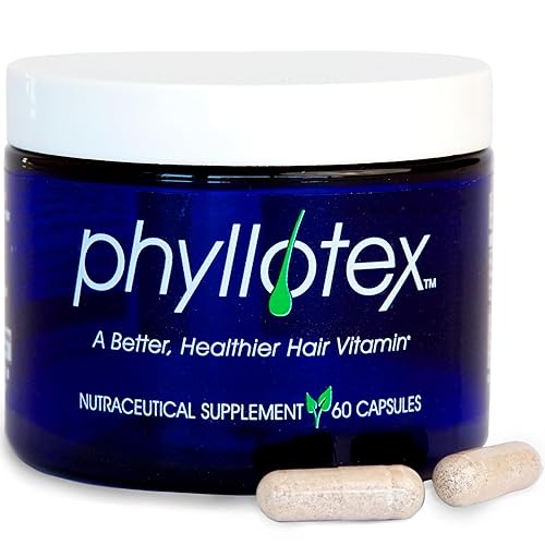 Phyllotex - Vitaminas para el crecimiento del cabello para mujeres y hombres suplementos de cabello clínicamente probados para cabello visiblemente