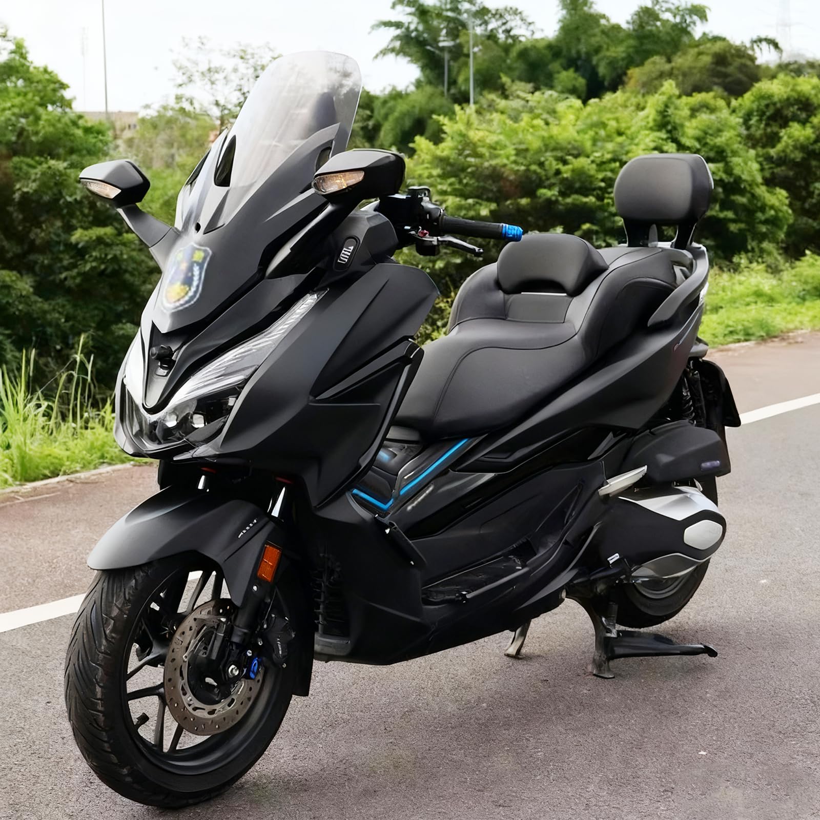 HONDA FORZA MF08黒 ローダウンバイクシート セット Amazon | フォルツァ FORZA 4cmローダウンシート カスタム クッション