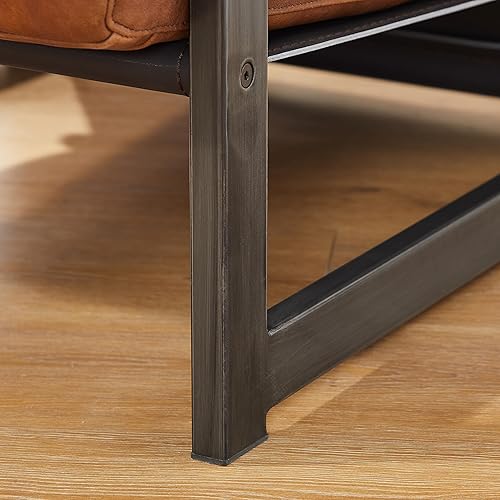 Miniatura 83 de Art Leon Juego de 2 sillas de acento de piel sintética moderna de mediados de siglo, silla de salón con patas de metal negro, color negro