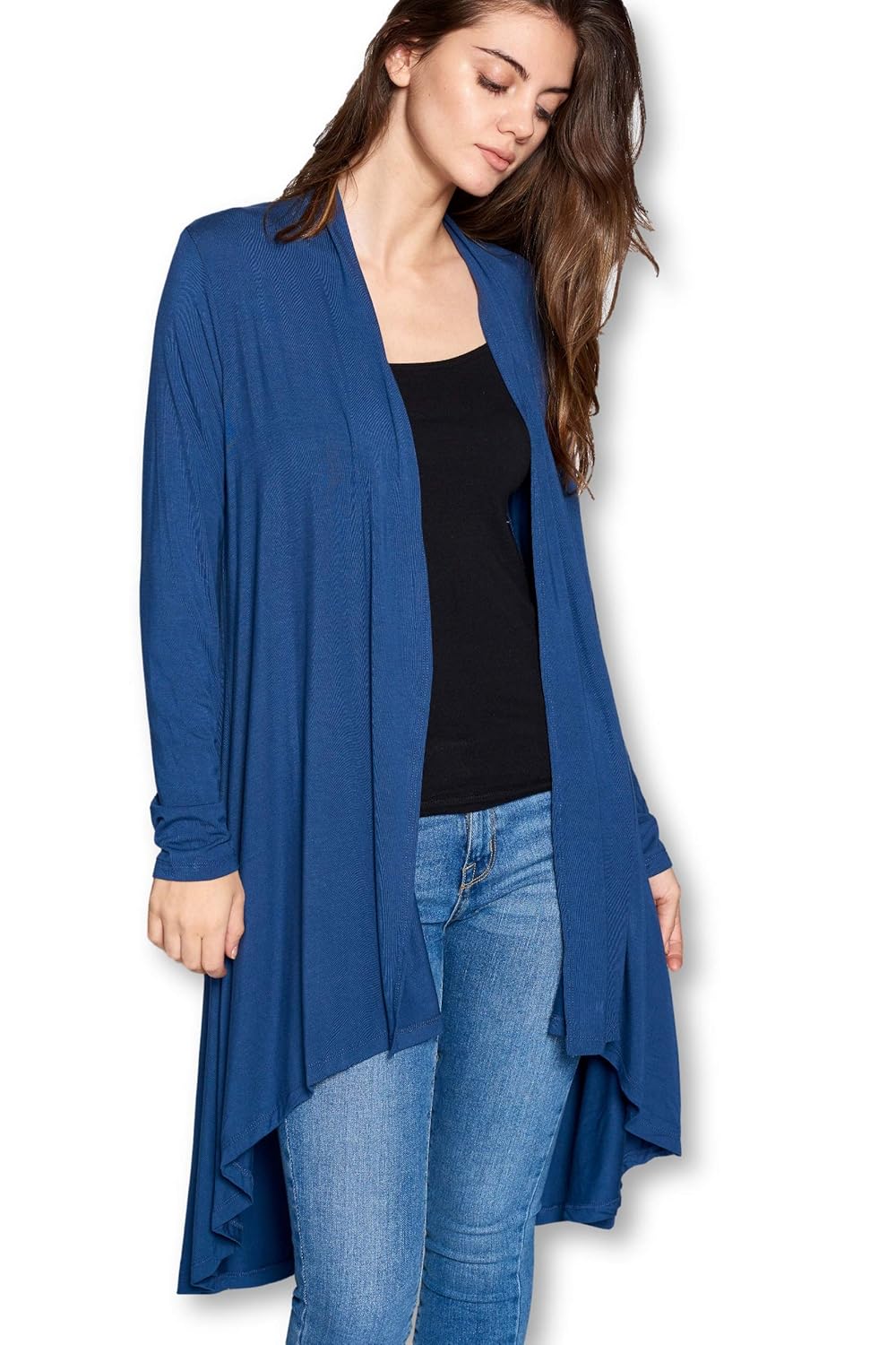 Women Long Duster Maxi Softest Open Front Casual Flowy Viscose Made from Bamboo Cardigan