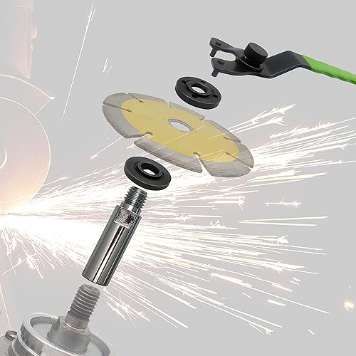 Miniatura 6 de Varilla de conexión de eje de extensión de amoladora angular de 58 "-11 con amoladora ajustable llave inglesa brida Kit de tuerca de brida para