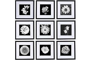 Sheffield Home 9 Piece Gallery Wall Frame Set - 12x12 Photo Frame...