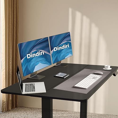 Miniatura 7 de Dindiri Escritorio eléctrico de pie ajustable de altura de 48 x 24 pulgadas, escritorio ergonómico para computadora con memoria, escritorio de