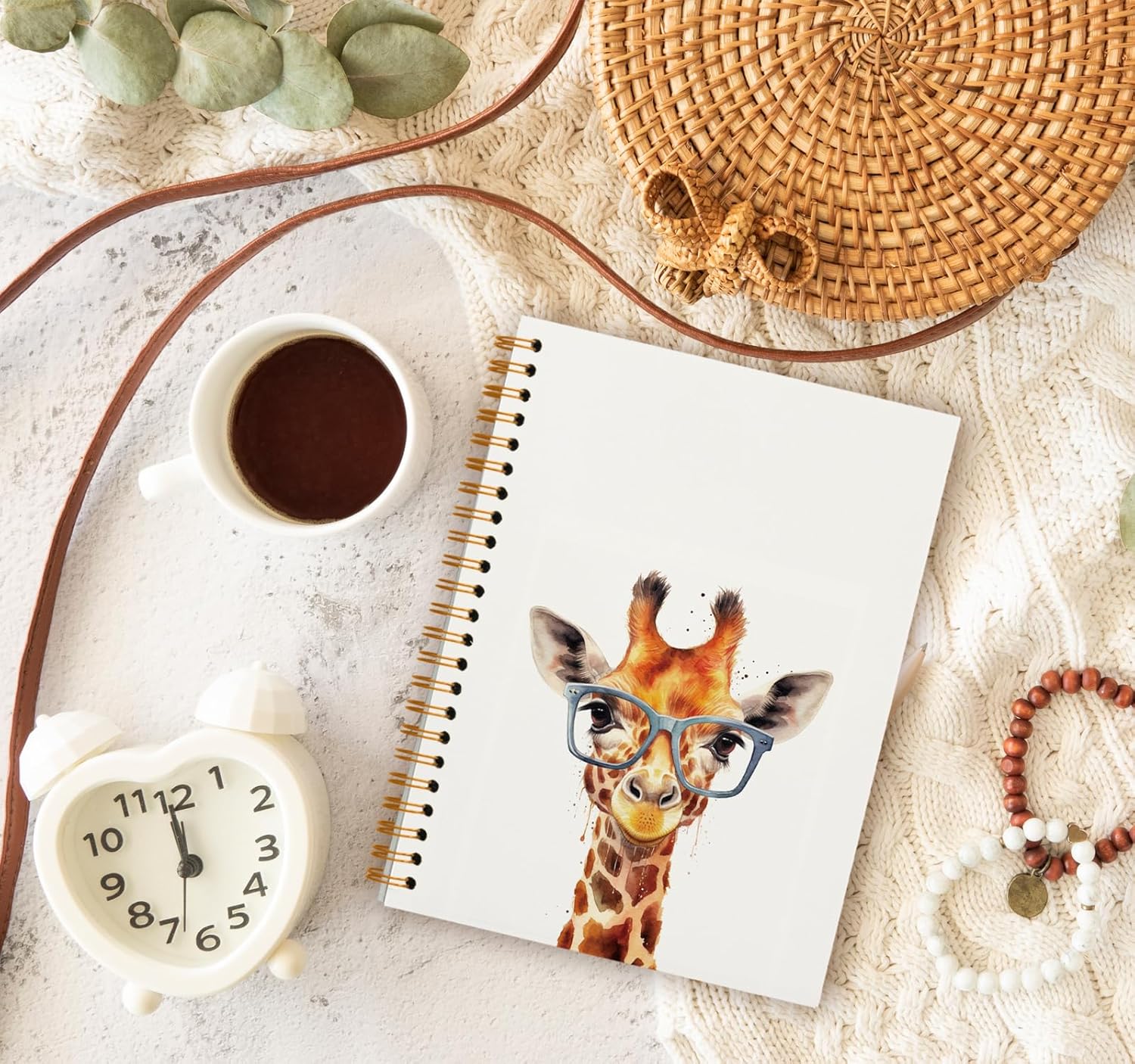OXW Giraffe Gifts Cute Notebook Journal, Giraffe Gifts for Women, Cute Gifts for Women Teen Girls, Cute Notebook Journal for Women, Animal Lover Gifts for Kids, Gifts for Teen Girls(5.5'' X 8.3'') - Image 3