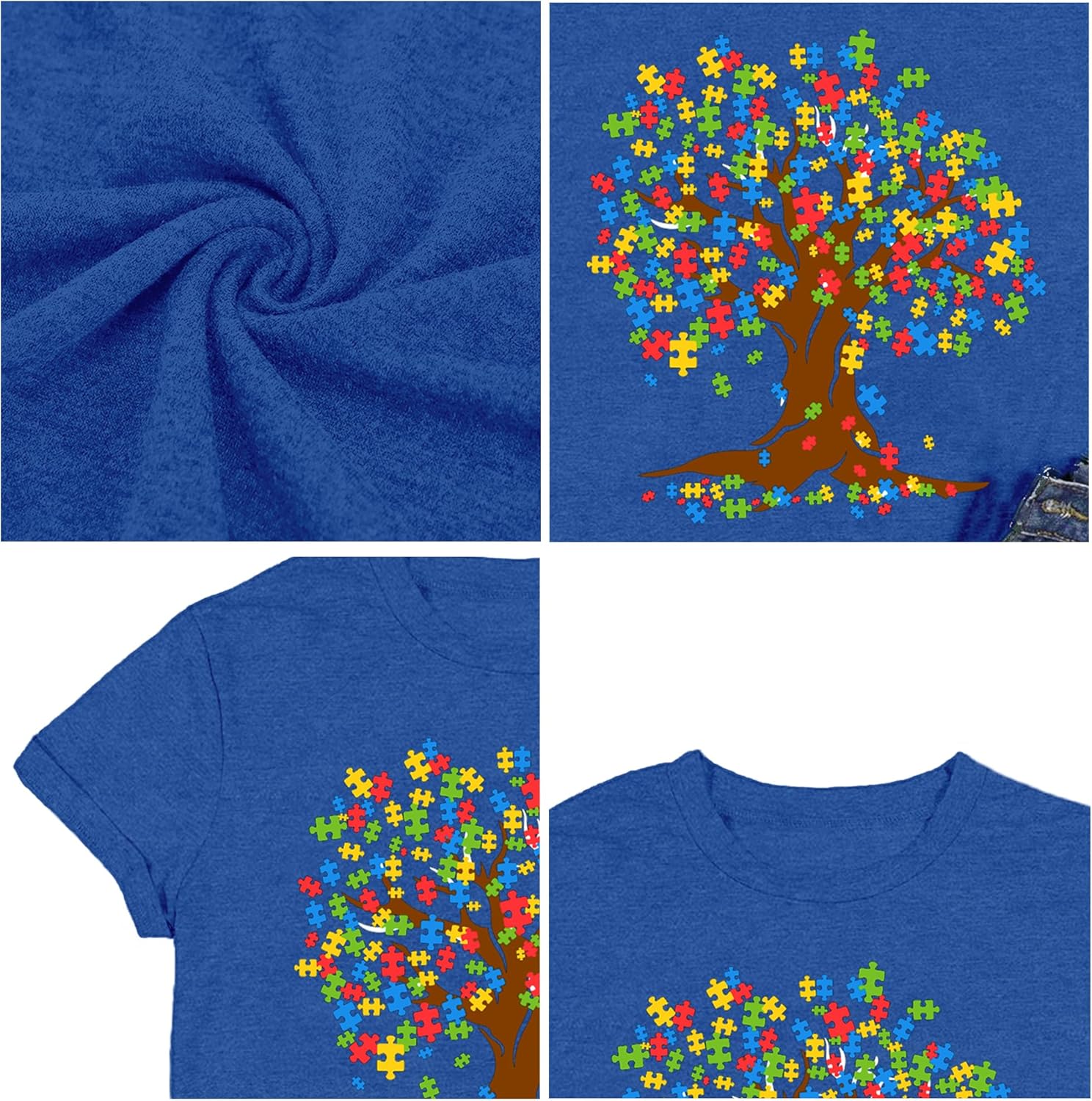 LBP Autism Awareness Shirt for Women Mental Health T-Shirt Be Kind Autism Tee Inspirational Tops - Image 6