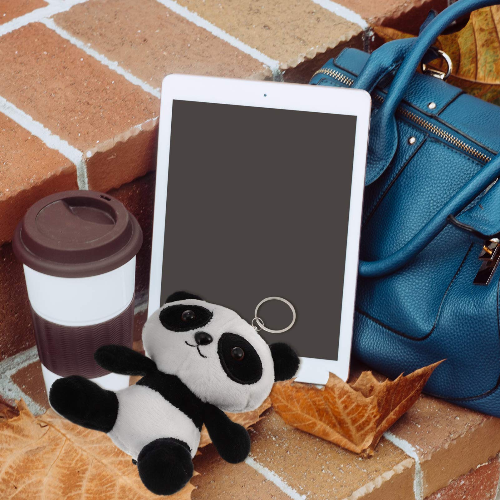 Zerodeko 2 Stuks Panda Sleutelhanger Mooie Pluche
