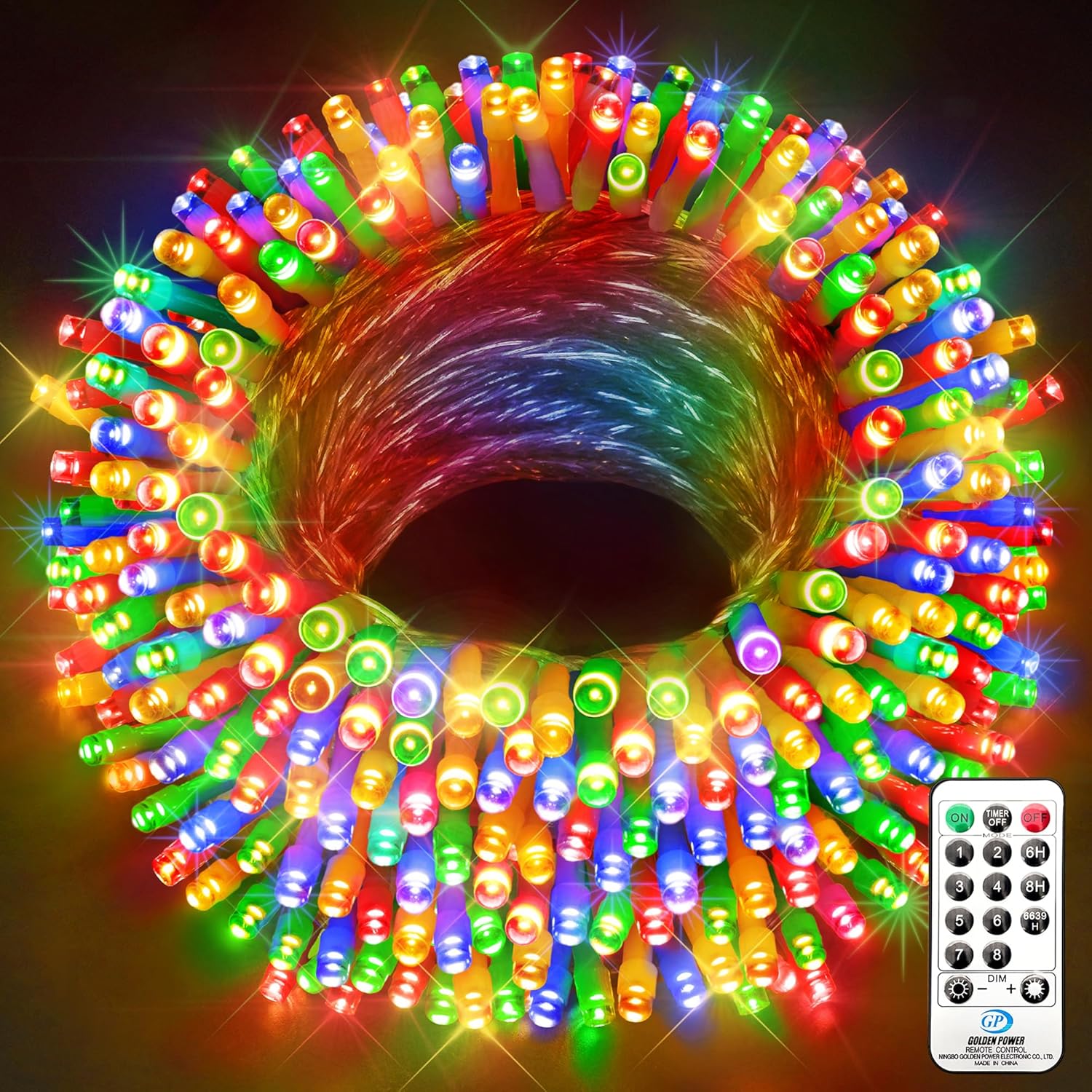 SAUIRS 600FT 1500 ELD Christmas String Lights Outdoor Remote 8 Modes