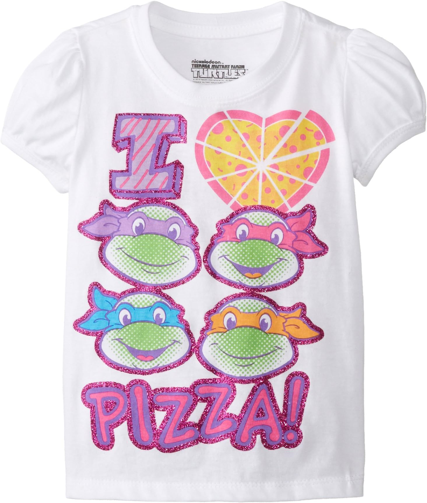 Teenage Mutant Ninja Turtles Girls' Pizza T-Shirt