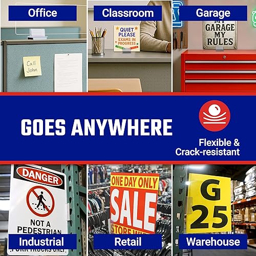 Miniatura 10 de Master Magnetics Soporte magnético para letreros - Soporte EZ Grip para venta al por menor, imán potente, 3 pulgadas de largo, 1 pulgada de ancho,